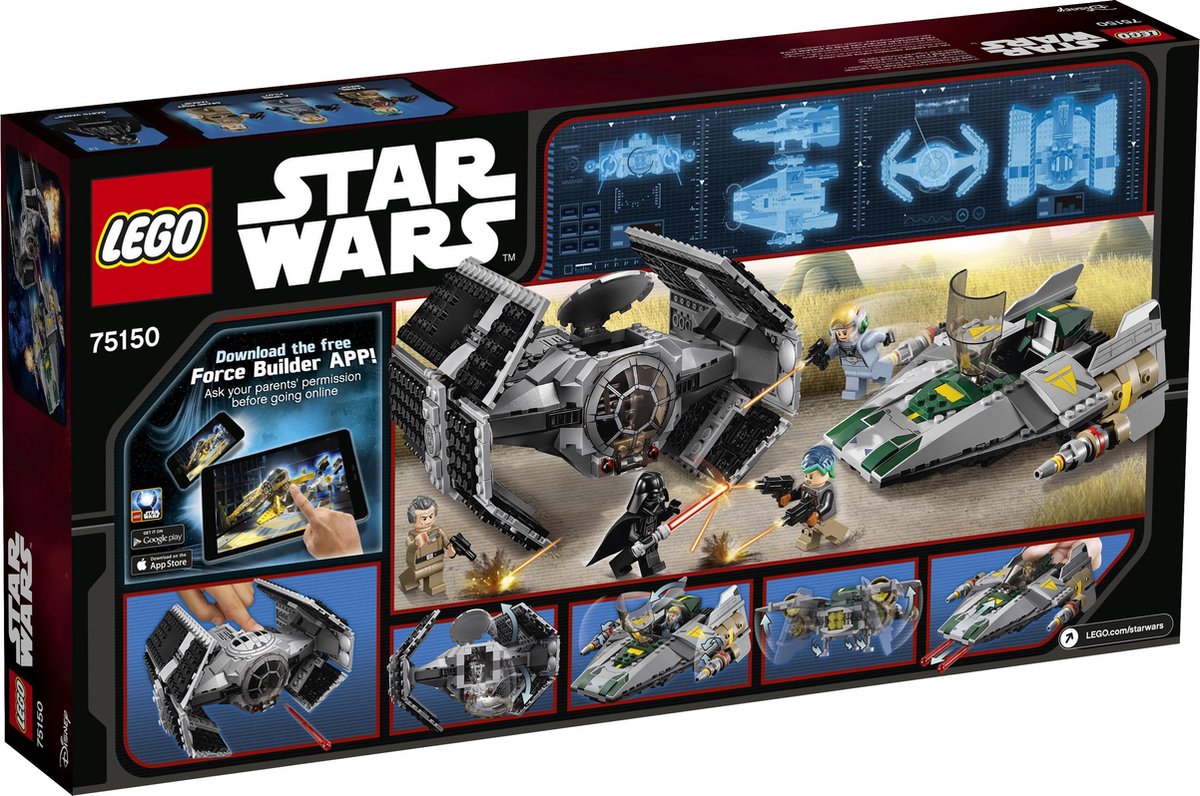 LEGO Star Wars Darth Vader's TIE Advanced vs. A-Win Starfighter - 75150