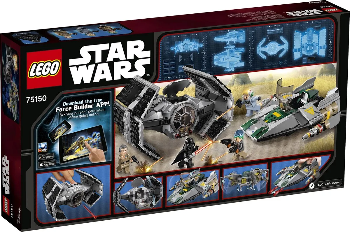 LEGO Star Wars Darth Vader TIE Advanced vs A-Wing 75150 - 702 Stukken