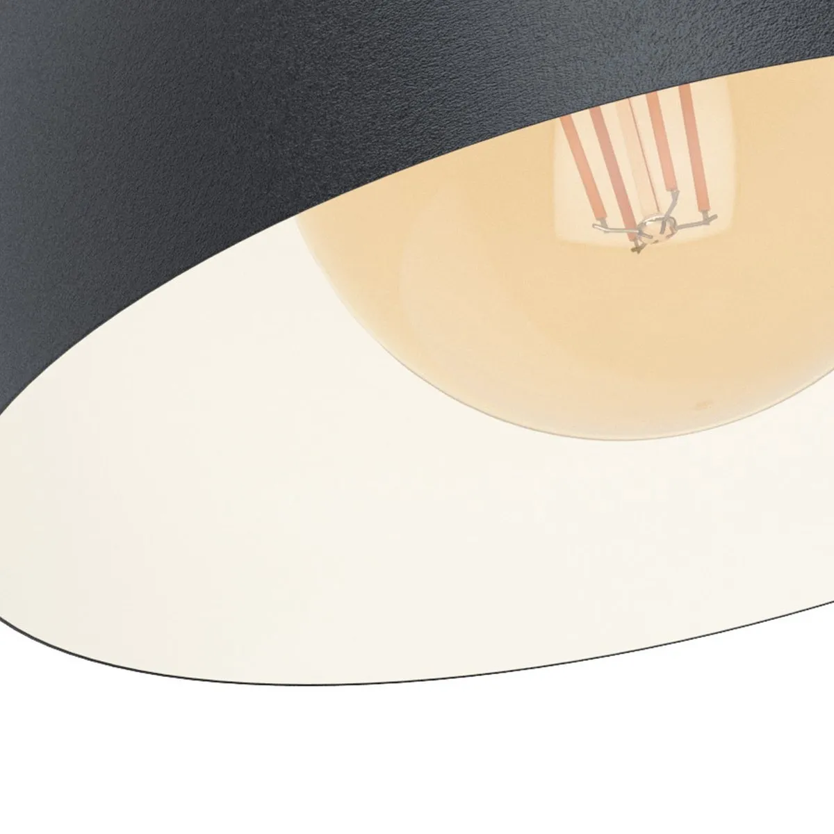 Eglo Lubenham Wandlamp E27 - Zwart/Bruin