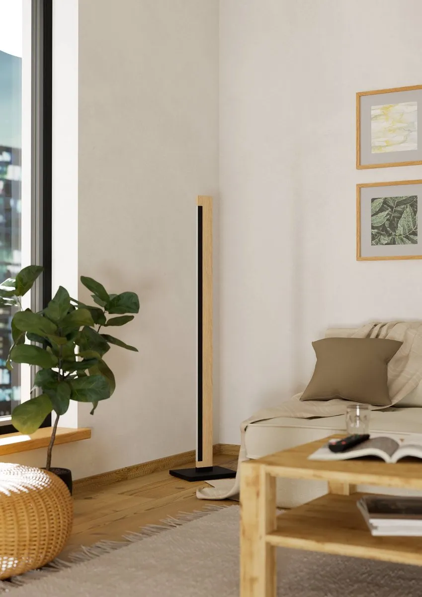 Eglo Camacho Vloerlamp LED 126cm - Zwart/Bruin