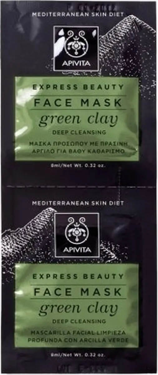 Apivita Green Clay Face Mask 16ml - 16 Stuks