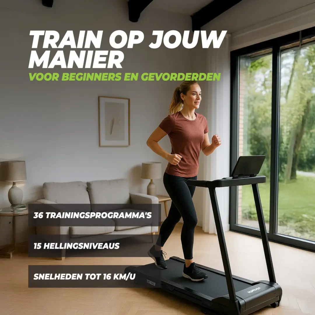 VirtuFit TR90i Loopband - 16 km/u - 36 Programma's - 15% Helling - Zwart