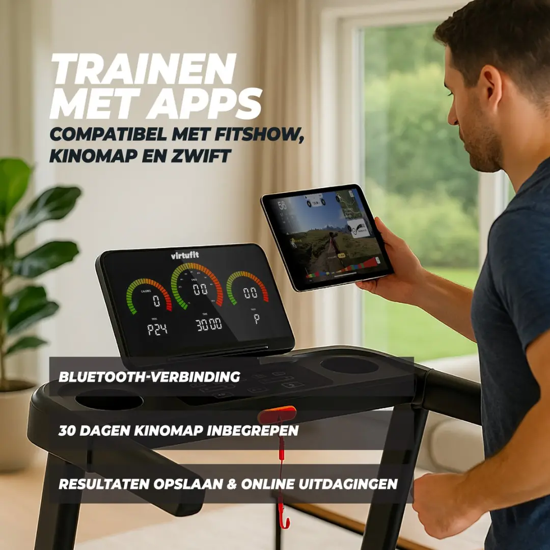 VirtuFit TR90i Loopband - 16 km/u - 36 Programma's - 15% Helling - Zwart - afbeelding 6 van 6