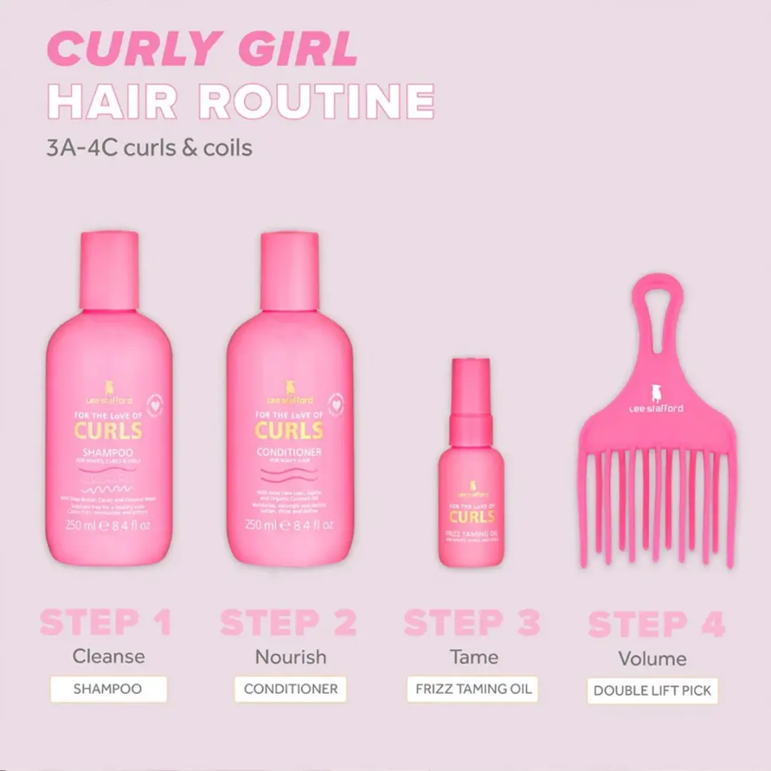 Lee Stafford For The Love Of Curls Double Lift Pick Borstel - Roze