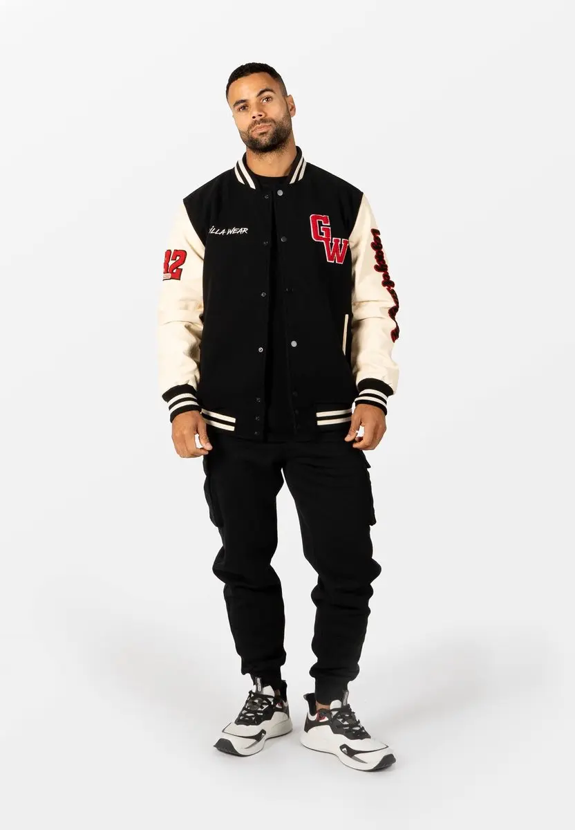 Gorilla Wear Saint Louis Varsity Jacket S - Zwart