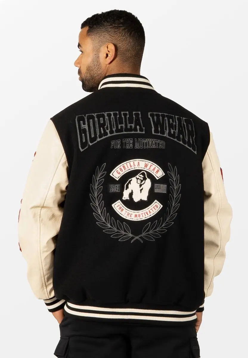 Gorilla Wear Saint Louis Varsity Jacket S - Zwart