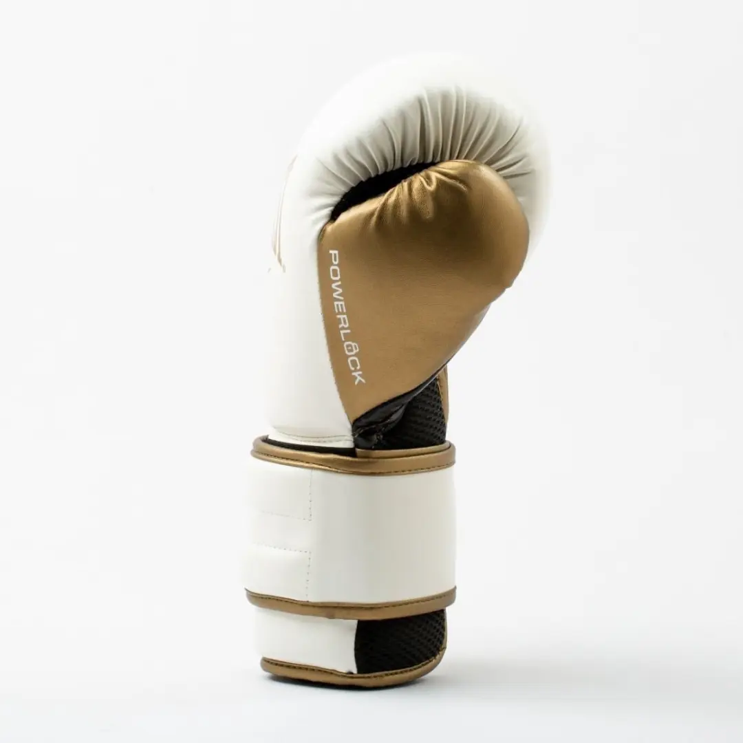 Everlast Powerlock 2R Training Handschoenen 10 oz - Wit/Goud