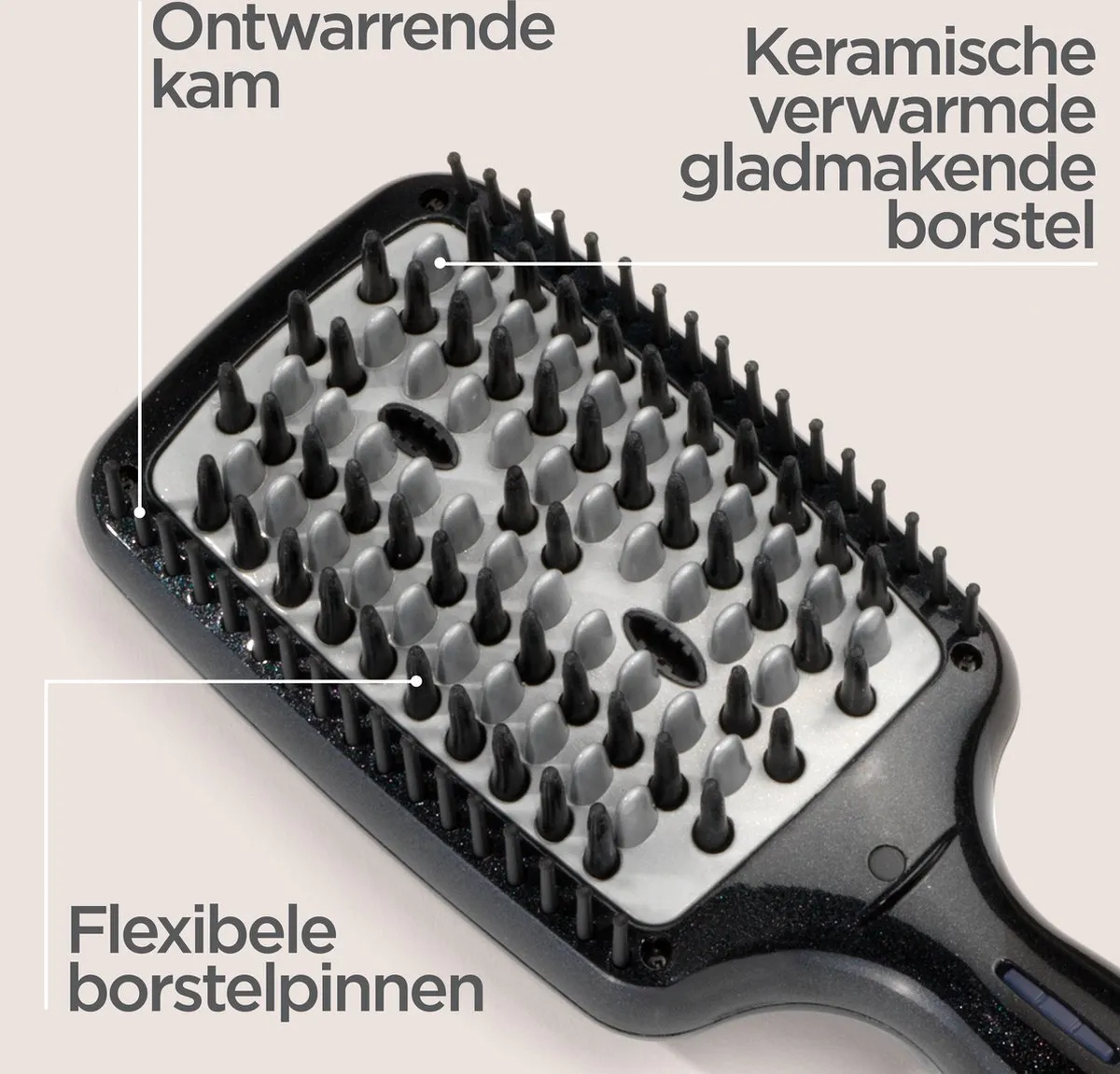 Babyliss Smoothing Heated Brush HSB101E - Stijlborstel - 3 Temperaturen - 41W - afbeelding 6 van 6