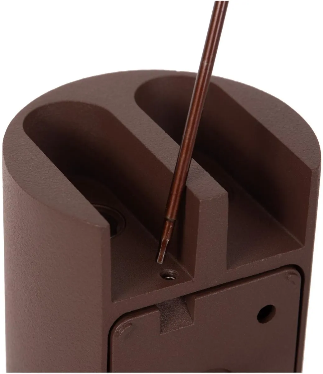 Lucide YORK Wandspot - 4x1,2W 2700K - Roestbruin