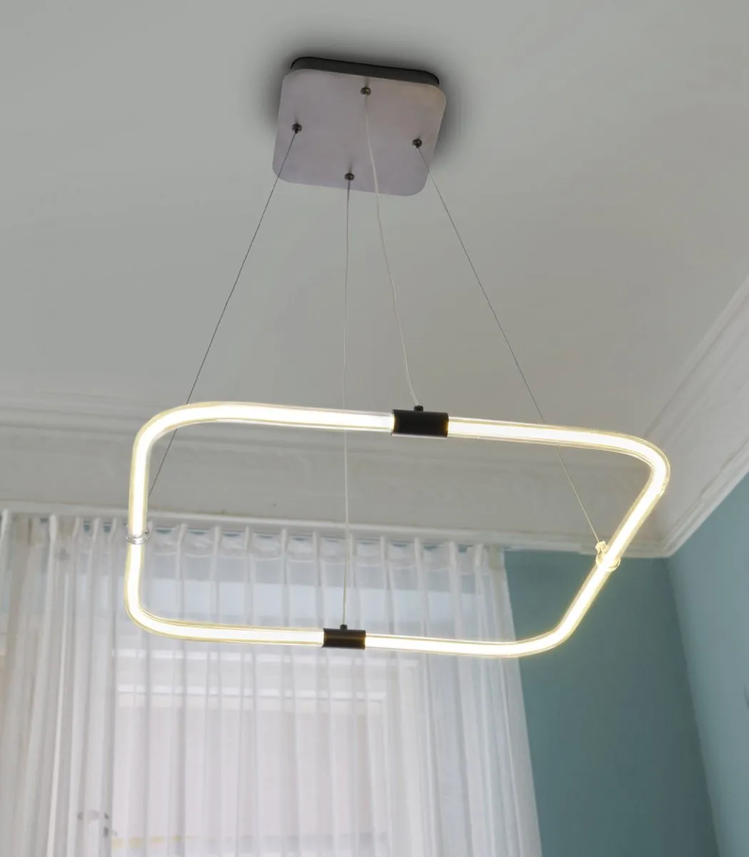 LEDVANCE Decor Tetragon Hanglamp 18W 2000lm - Donkergrijs