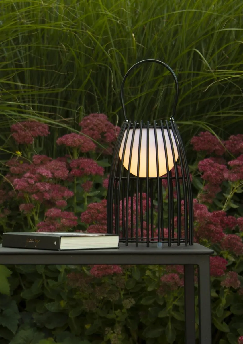 Lucide FJARA Oplaadbare Tafellamp - Ø17,5cm LED 3000K - Zwart