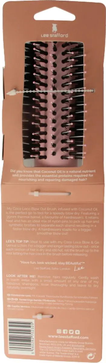 Lee Stafford Coco Loco Blow Out Brush - Roze