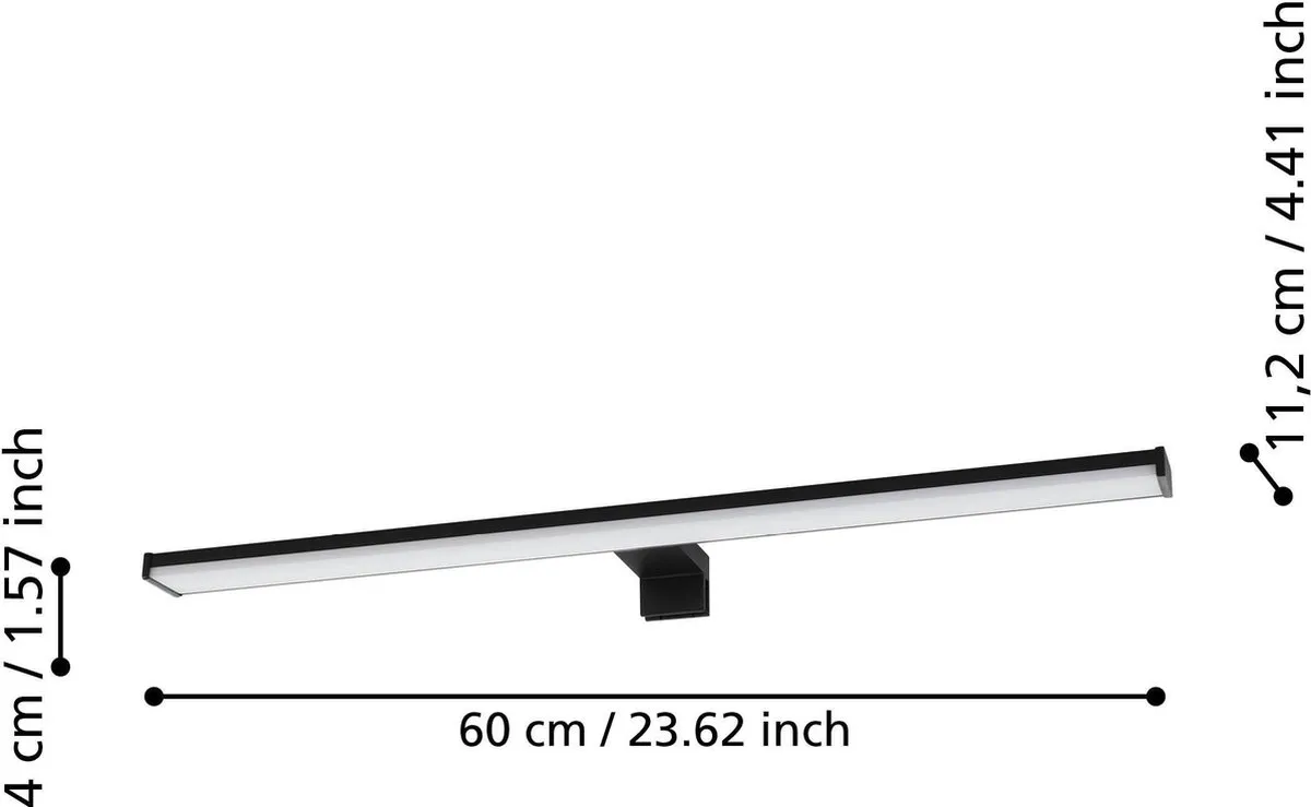 Eglo Pandella 2 Wandlamp 60cm - Zwart
