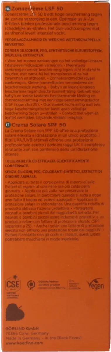 Annemarie Börlind Body Suncare SPF50 Crème 200ml