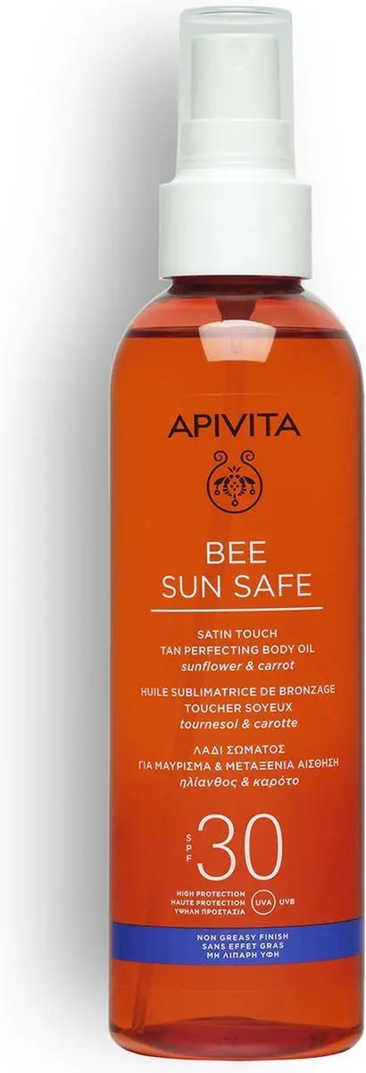 Apivita Satin Touch Tan Perfecting Body Oil SPF30 - 200ml