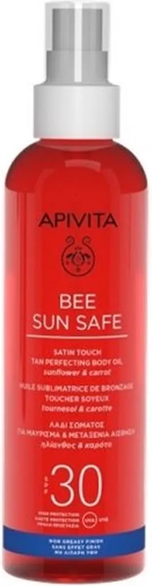 Apivita Satin Touch Tan Perfecting Body Oil SPF30 - 200ml