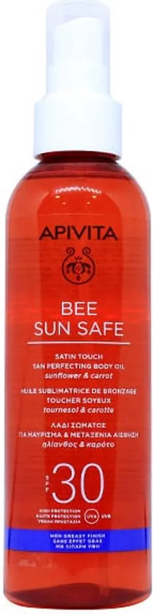 Apivita Satin Touch Tan Perfecting Body Oil SPF30 - 200ml