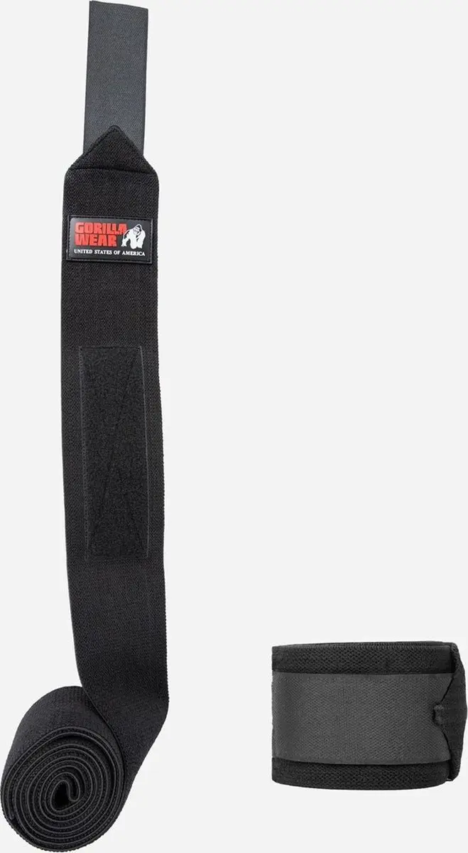 Gorilla Wear Knee Wraps 250cm - Zwart