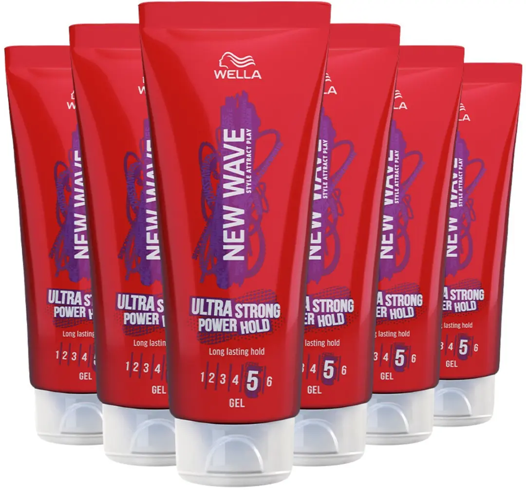 Wella New Wave Power Hold Gel Ultra Strong - 6x200ml