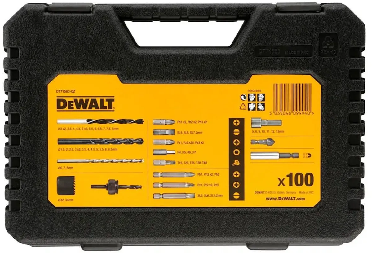 DeWalt DT71563-QZ 100-delige Accessoireset - 25mm
