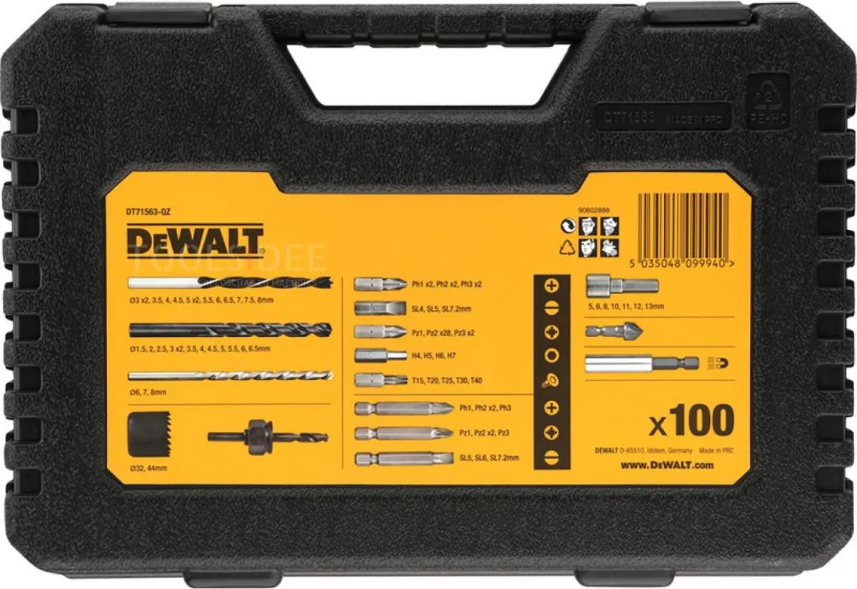 DeWalt DT71563-QZ 100-delige Accessoireset - 25mm