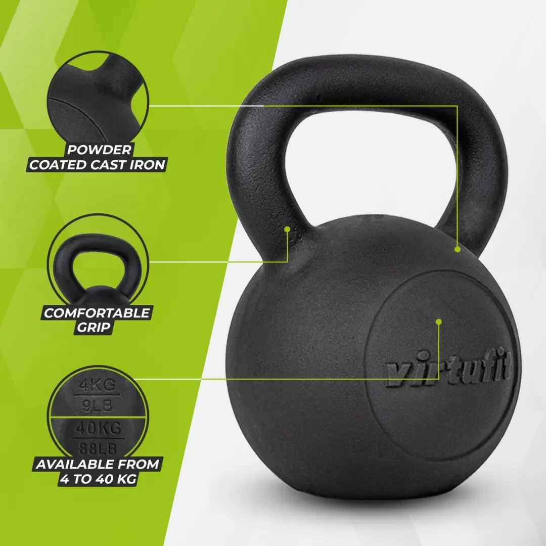VirtuFit Kettlebell Pro 32kg - Gietijzer