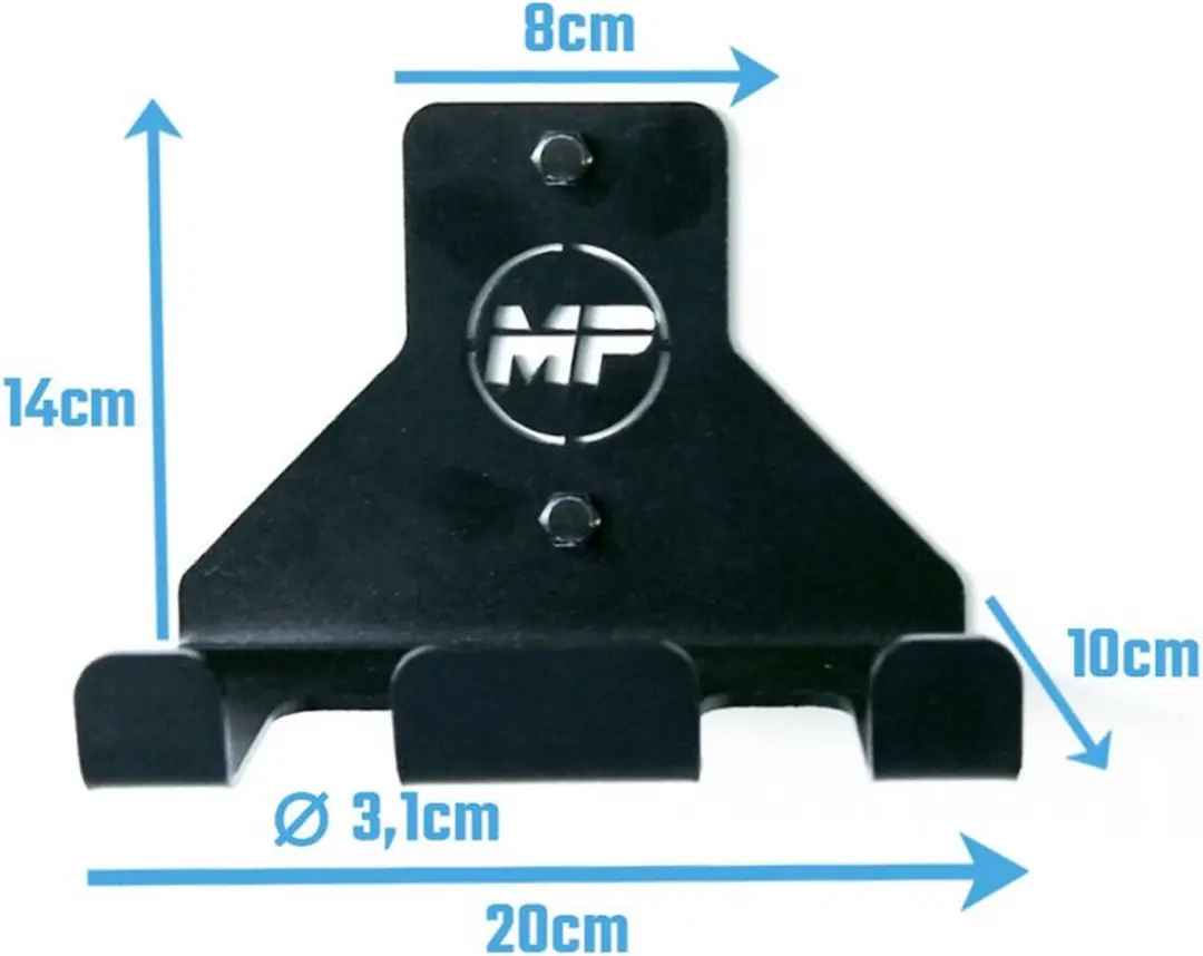Muscle Power Opbergbeugel voor Halterstangen - 3.1cm - Zwart