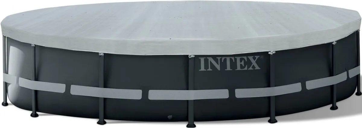 Intex Deluxe Zwembad Afdekzeil 488cm - Grijs