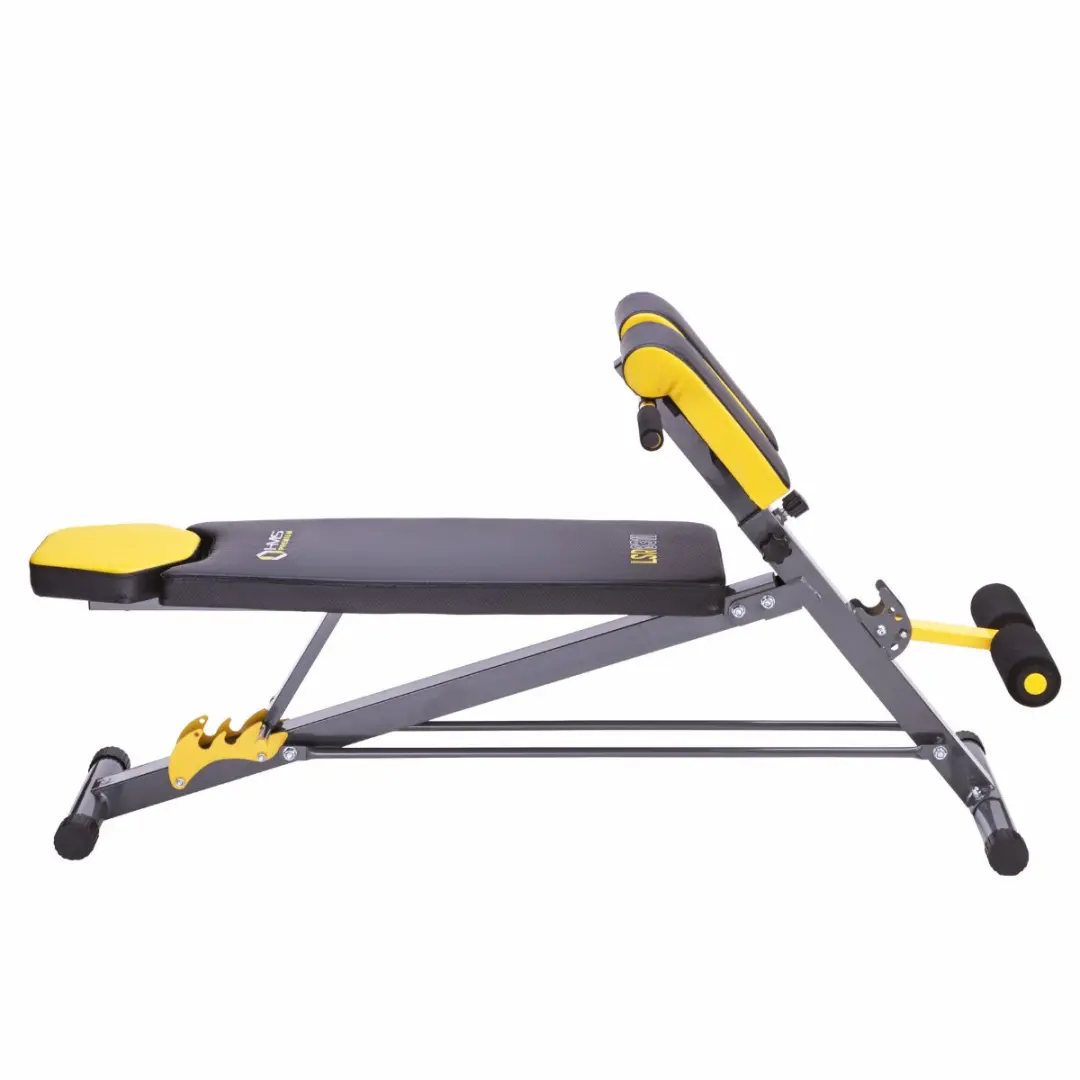 HMS Premium LSR8311 Hyperextension - Zwart/Geel