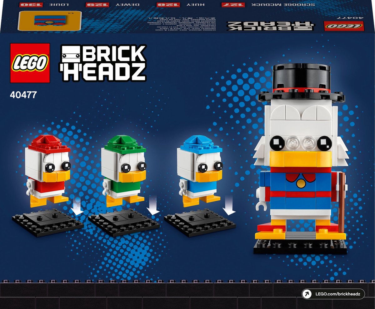 LEGO BrickHeadz™ Dagobert Duck, Kwik, Kwek en Kwak - 40477