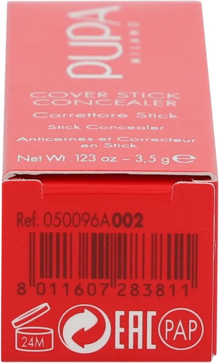 Pupa Milano Cover Stick Concealer 002 Beige - 3.5g