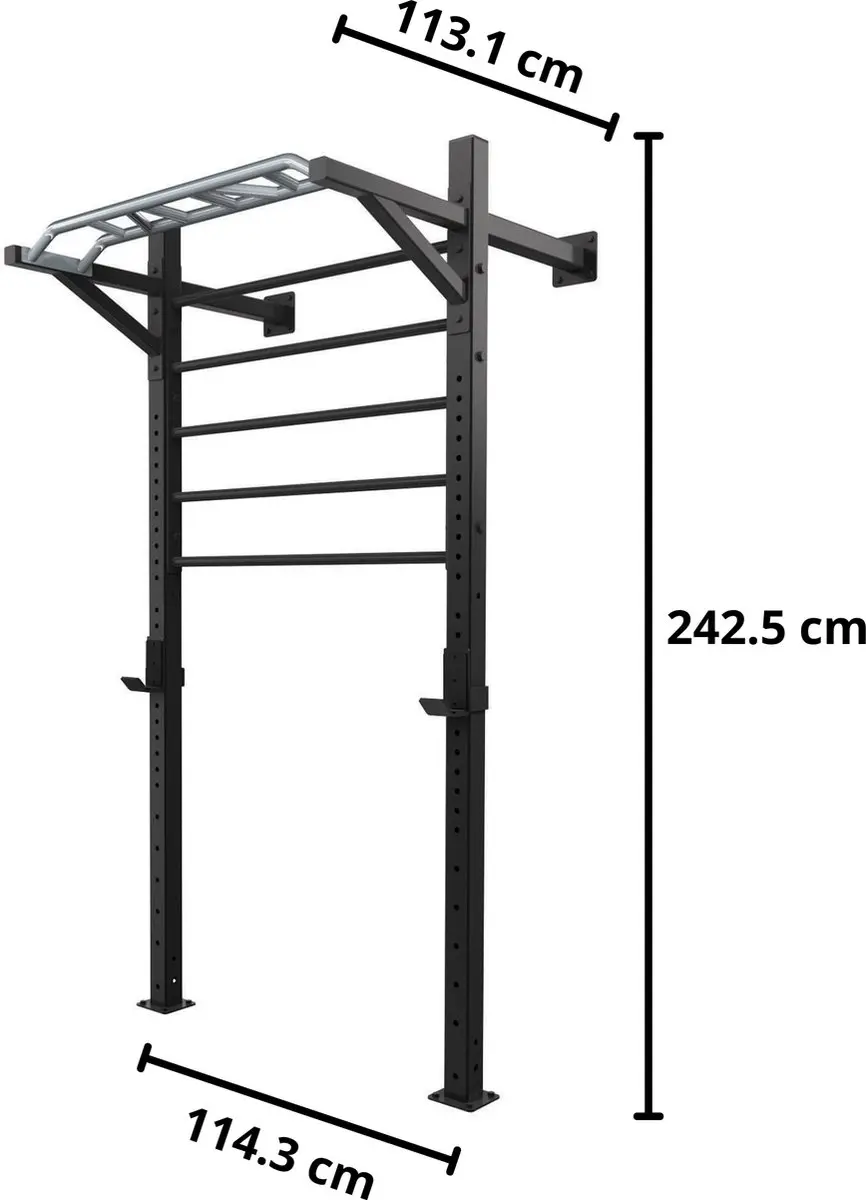 Toorx Professional LDX-5000 Wandrek - 14-delig - Zwart/Chroom