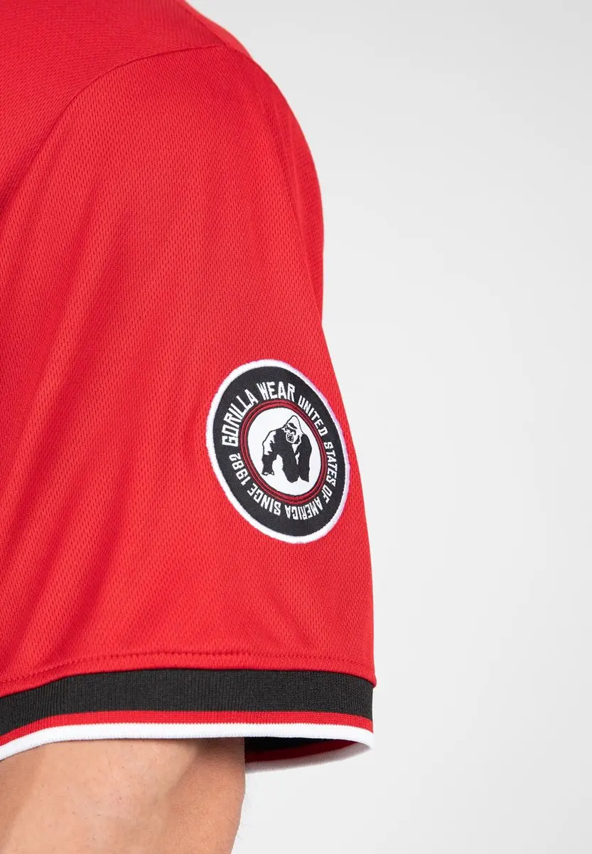 Gorilla Wear Trenton Football Jersey - Zwart/Rood S