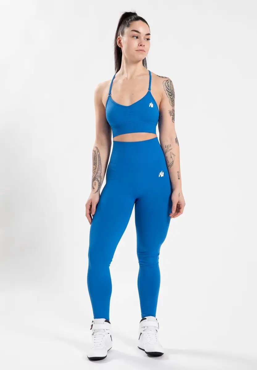 Gorilla Wear Olivia Seamless Sportbeha S/M - Blauw