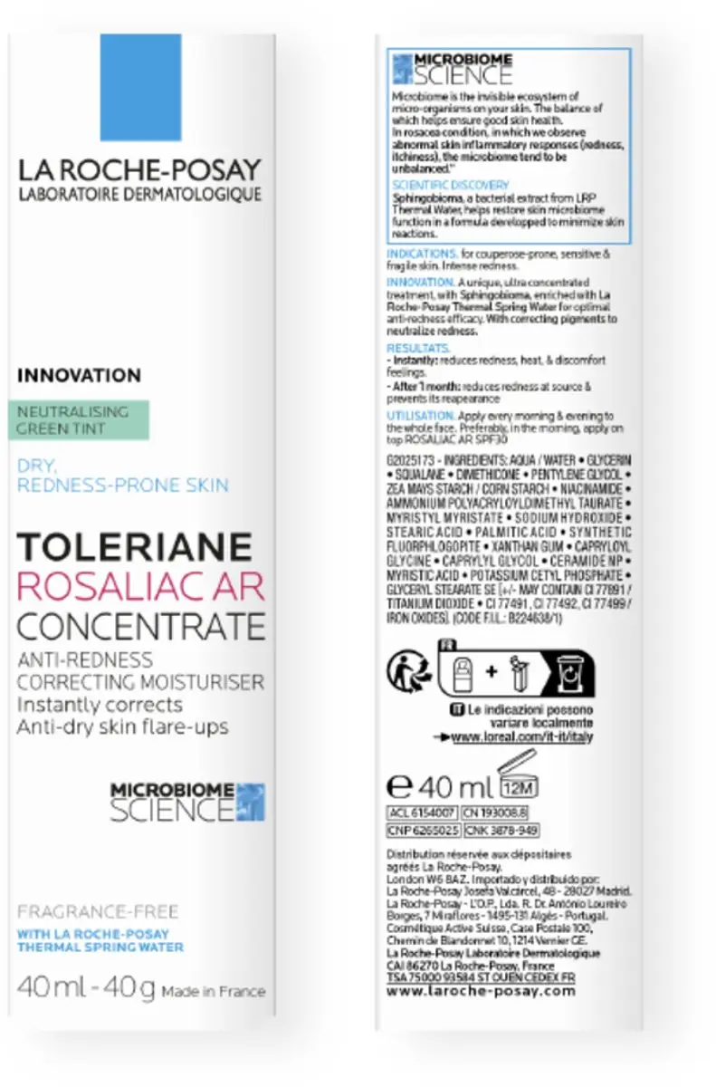 La Roche-Posay Toleriane Rosaliac AR Hydraterend Concentraat 40ml