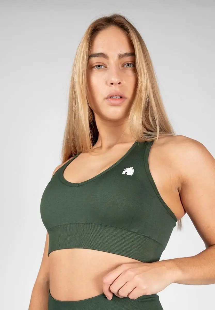 Gorilla Wear Neiro Seamless Sportbeha Legergroen XS/S