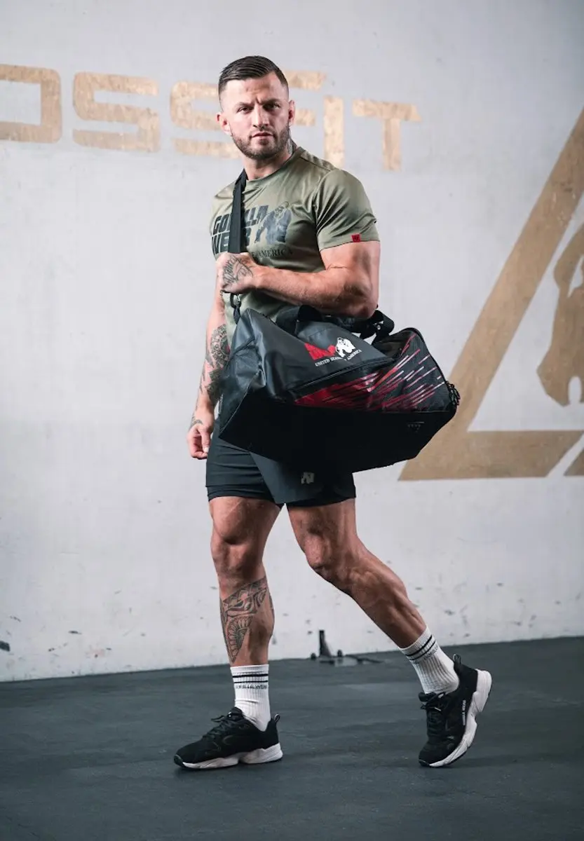 Gorilla Wear Ohio Gym Bag - 40L - Zwart/Rood