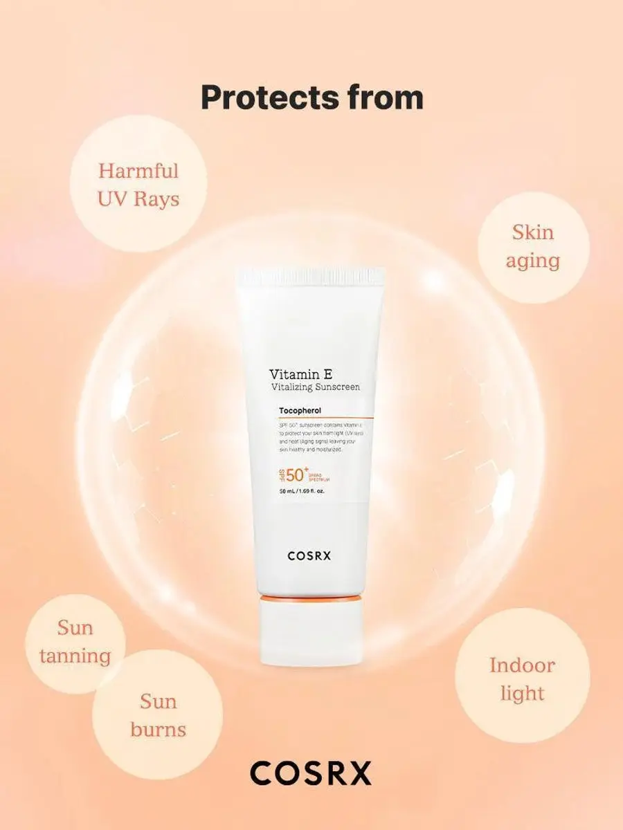 CosRx Vitamin E Sunscreen SPF 50+ 50ml - afbeelding 6 van 6