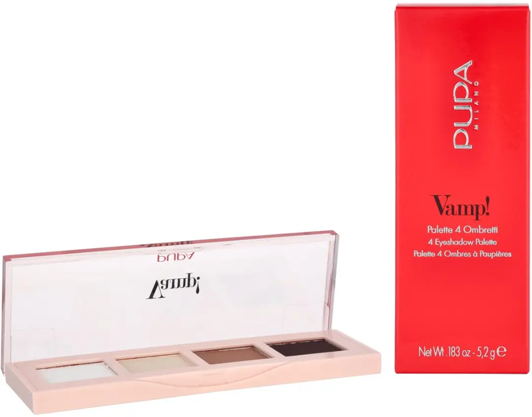 Pupa Milano Vamp! 4 Oogschaduw Palette 001 Natural Matt - 5,2 g