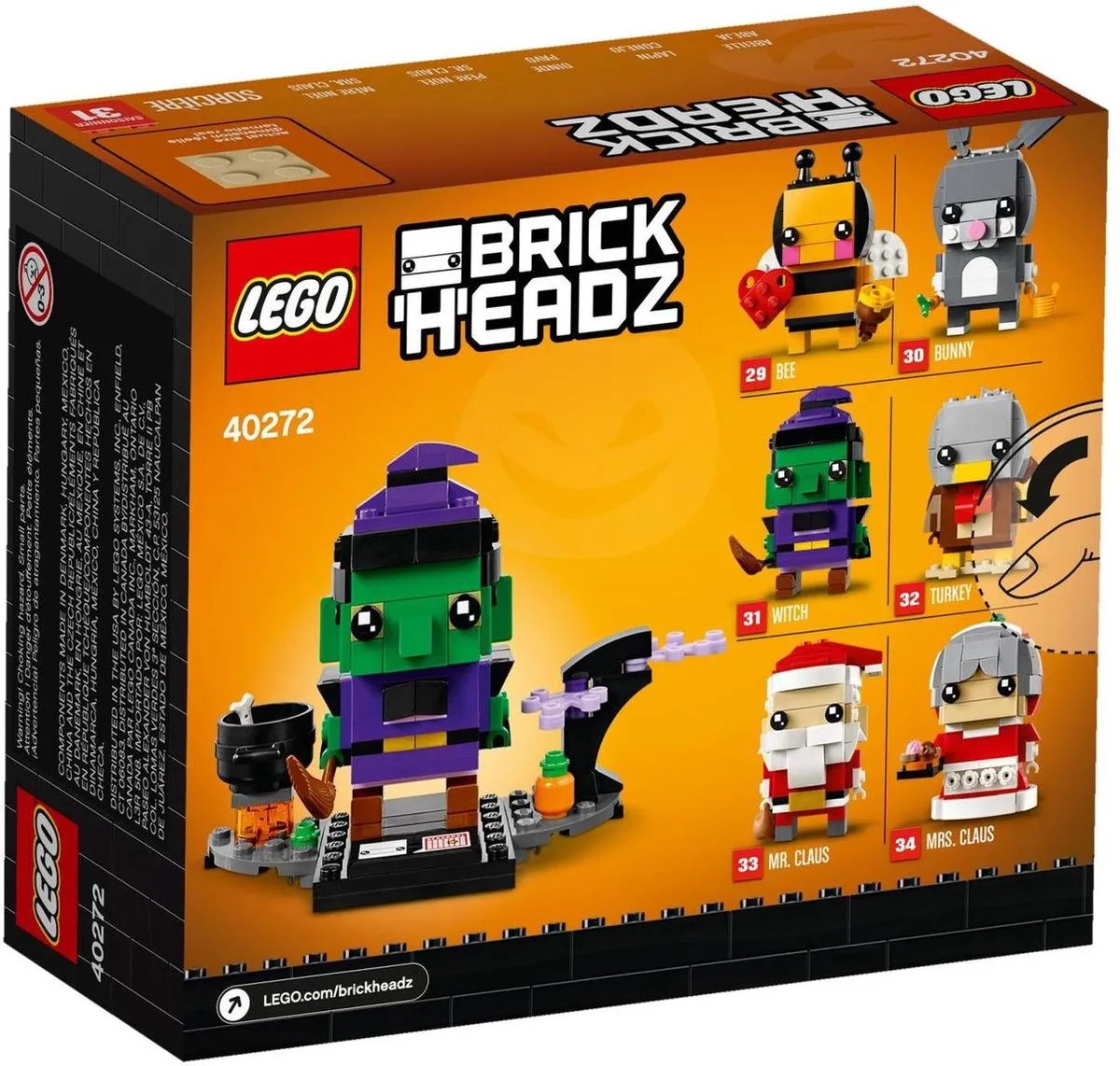 LEGO Brickheadz 40272 Halloween Heks - 151 Stukken - Groen/Paars - afbeelding 4 van 4