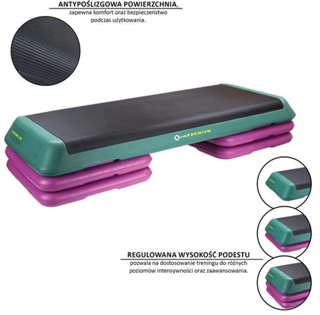 HMS Aerobic Step - Zwart/Groen/Roze