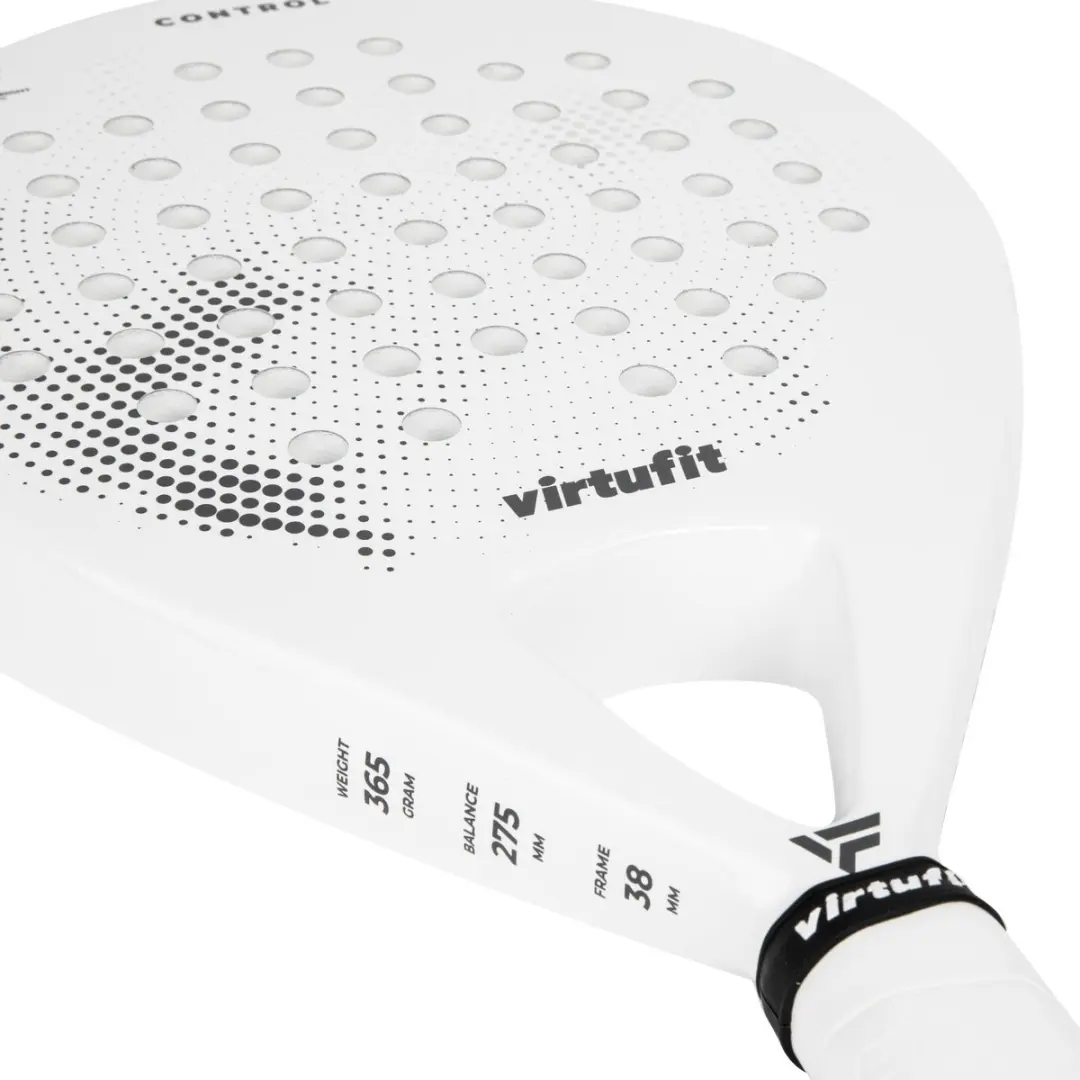 Virtufit Control Padelracket Wit - 365g - EVA Kern - Met Polskoord