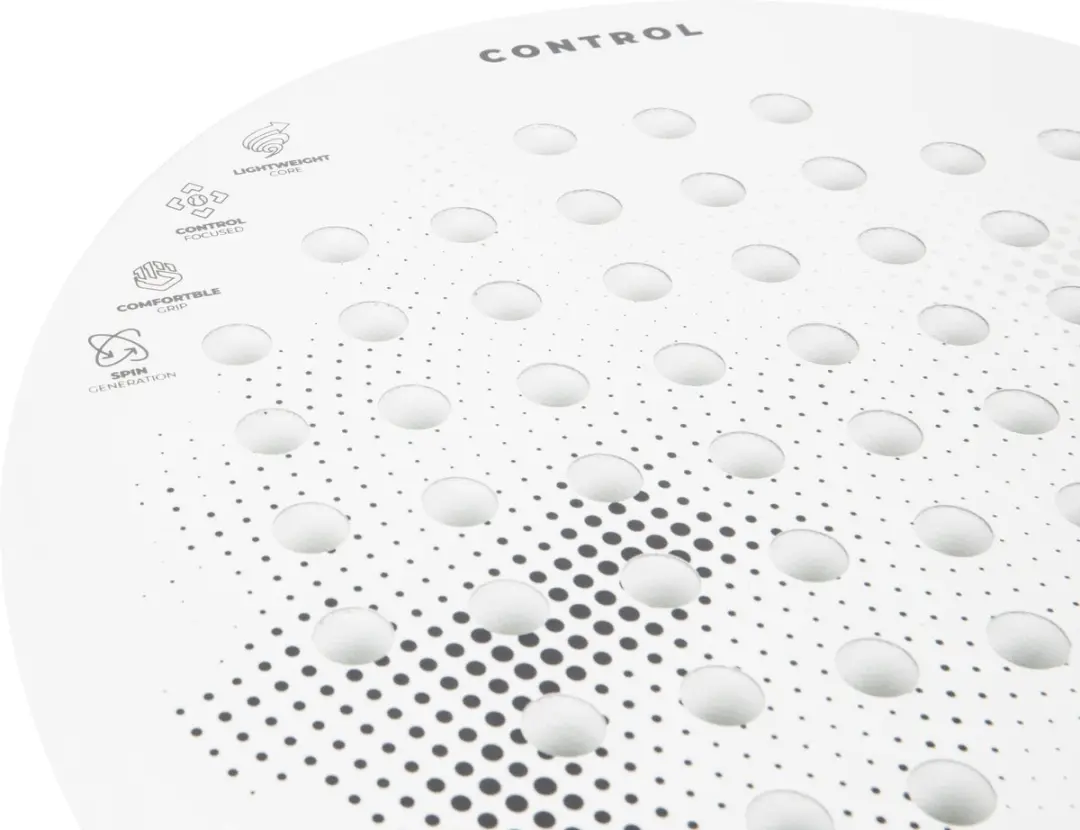 Virtufit Control Padelracket Wit - 365g - EVA Kern - Met Polskoord