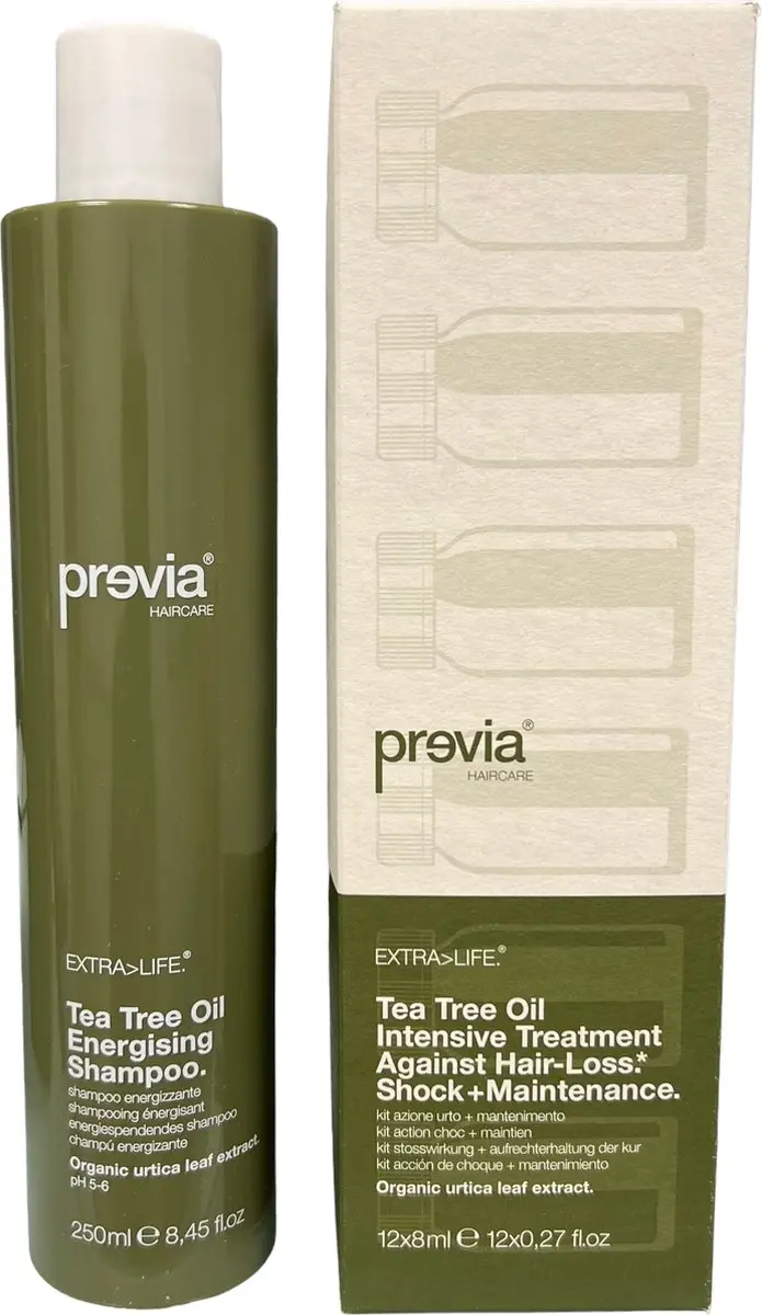 Previa EXTRA>LIFE Tea Tree Oil Haarbehandeling - 346ml (3x8ml)