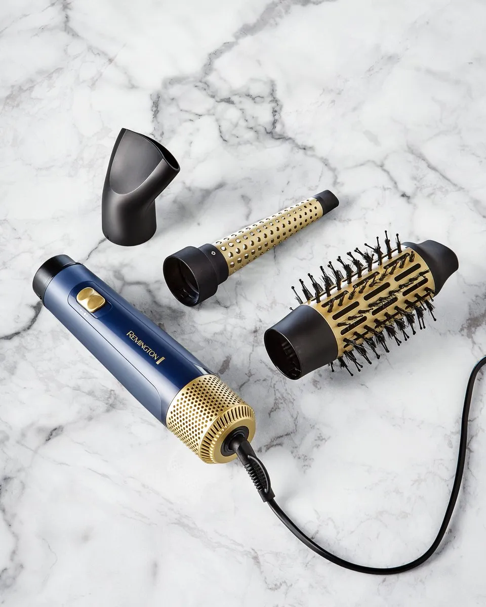 Remington Sapphire Luxe AS5805 Föhnborstel 1000W - Blauw/Champagne