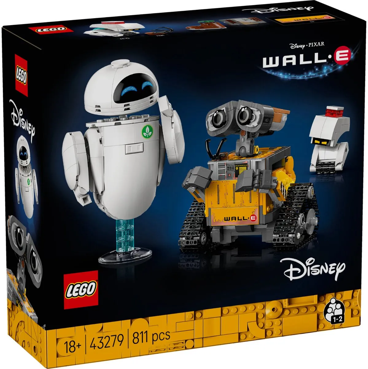 LEGO Disney Pixar WALL-E & EVE 43279 - 811 Stukken - Multicolor