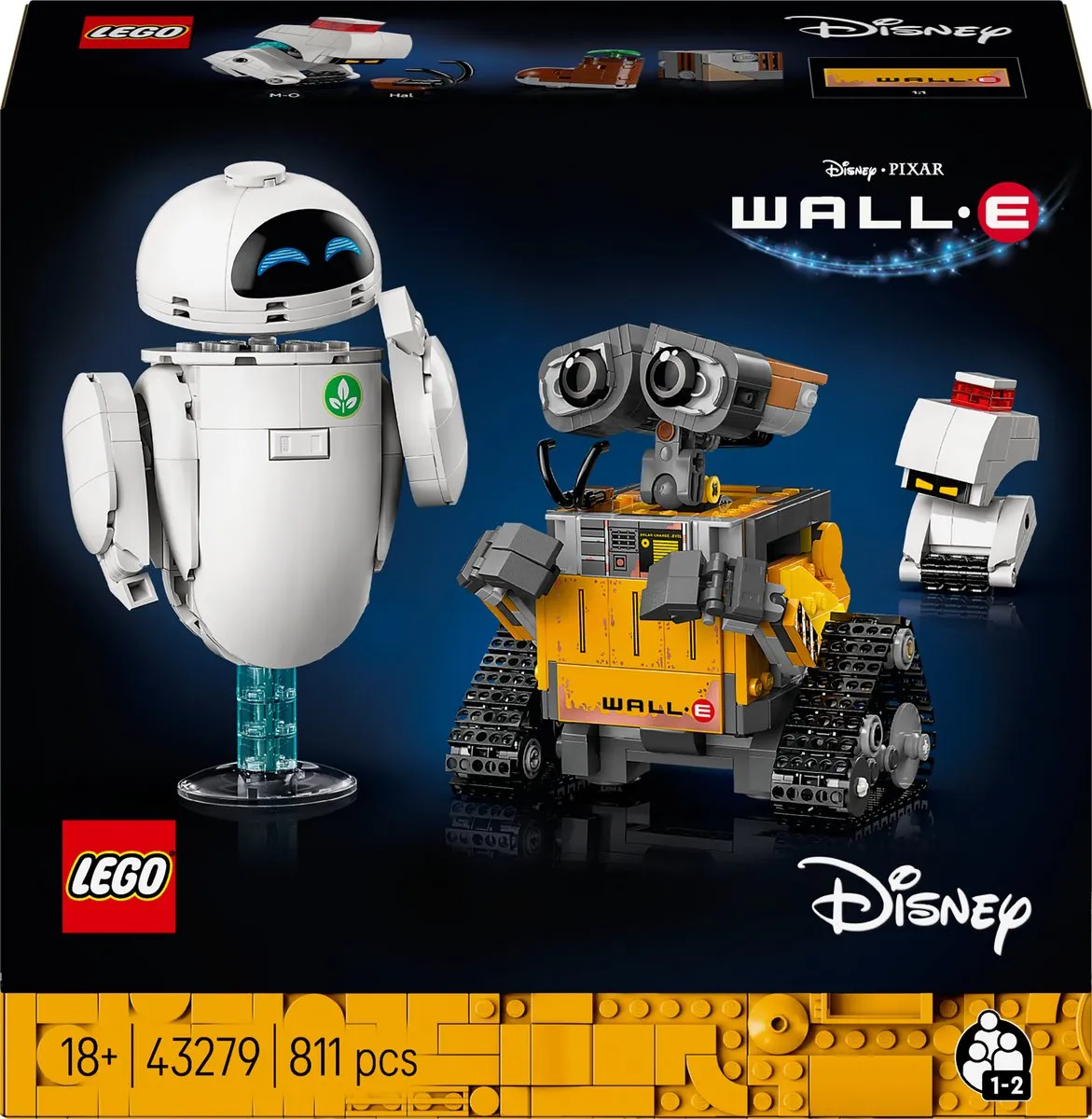 LEGO Disney Pixar WALL-E & EVE 43279 - 811 Stukken - Multicolor