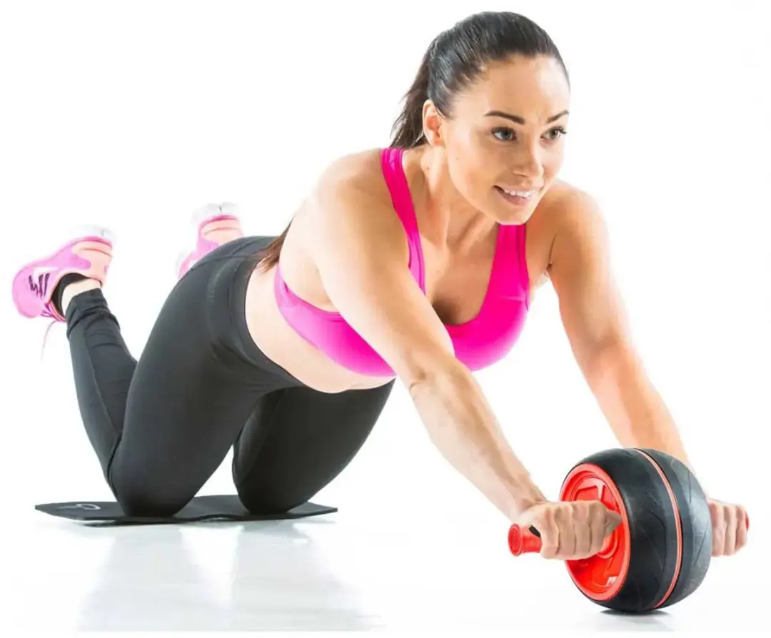 Gymstick Jumbo Ab Roller - Buikspiertrainer - Rood/Zwart