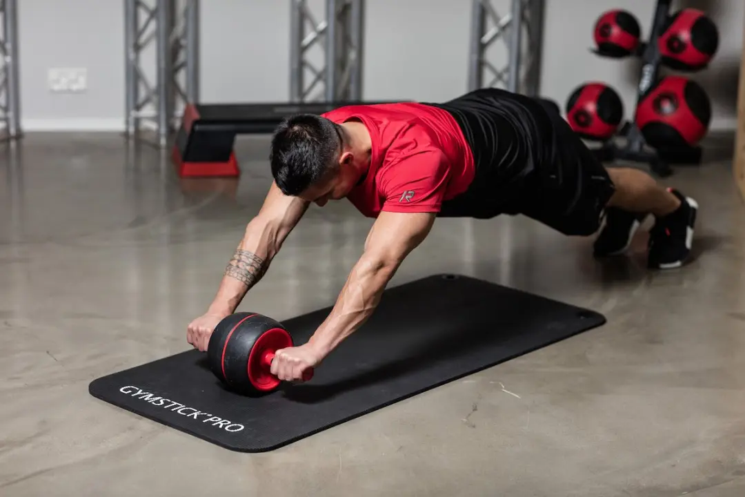 Gymstick Jumbo Ab Roller - Buikspiertrainer - Rood/Zwart