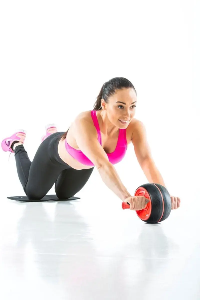 Gymstick Jumbo Ab Roller - Buikspiertrainer - Rood/Zwart